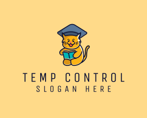 Cat School Graduation logo design