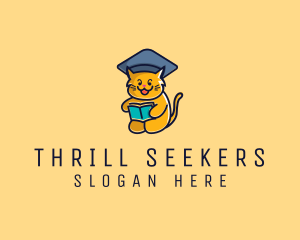 Cat School Graduation logo design