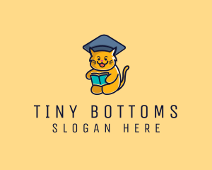 Cat School Graduation logo design