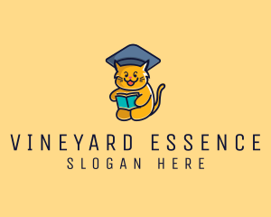 Cat School Graduation logo design