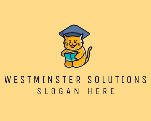 Cat School Graduation logo design