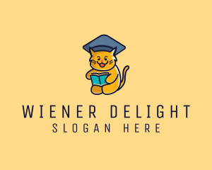 Cat School Graduation logo design