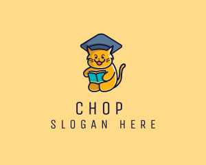 Education - Cat School Graduation logo design