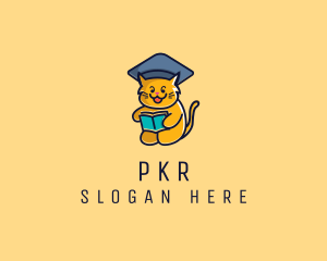 Cat School Graduation logo design