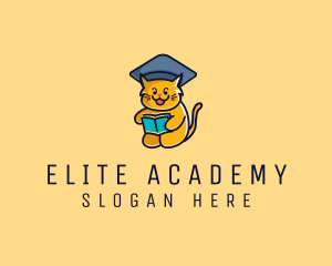 School - Cat School Graduation logo design