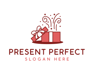 Gift - Confetti Gift Box logo design