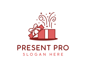 Gift - Confetti Gift Box logo design