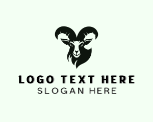Animal - Mountain Ram Goat logo design