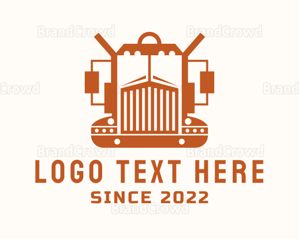 Trailer Truck Vehicle Logo