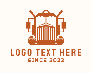 Freight - Trailer Truck Vehicle logo design