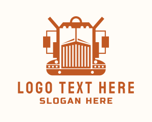 Trailer Truck Vehicle Logo