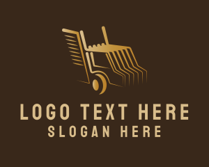 Trailer - Gold Truck Vehicle logo design