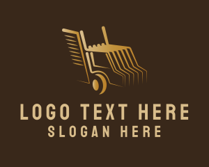 Delivery Truck - Gold Truck Vehicle logo design