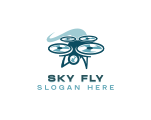 Quadcopter - Drone Racing Quadcopter logo design