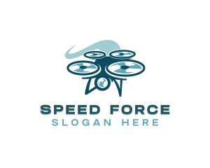 Drone Racing Quadcopter logo design