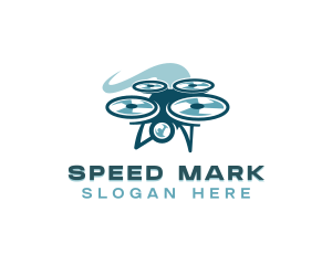 Drone Racing Quadcopter logo design