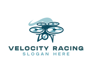 Drone Racing Quadcopter logo design