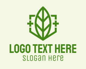Alternative Medicine - Leaf Medicine Cross logo design
