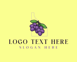 Western White Pine - Huckleberry Fruit Idaho logo design