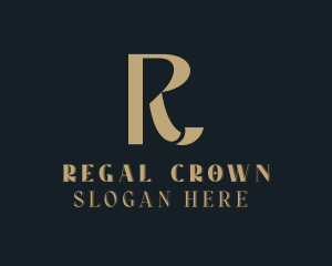 Luxury Upscale Boutique Letter R logo design