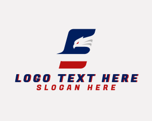 Falcon - American Eagle Letter E logo design