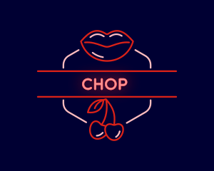Cherry Lips Erotic Neon Logo