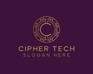 Cryptography - Cryptocurrency Fintech Letter C logo design