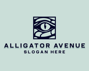 Alligator - Crocodile Eye logo design