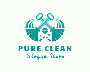 House Broom Housekeeping logo design