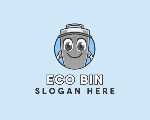 Bin - Trash Garbage Can logo design