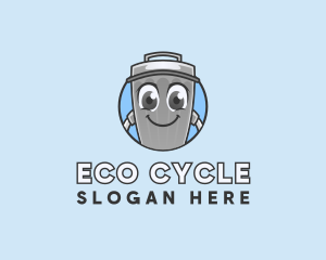 Recycling - Trash Garbage Can logo design