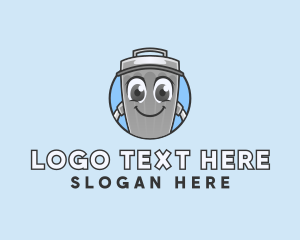 Stinky - Trash Garbage Can logo design