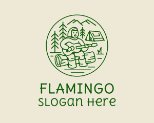 Camping Grounds - Forest Camp Music Singer logo design
