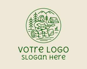 Tourism - Forest Camp Music Singer logo design