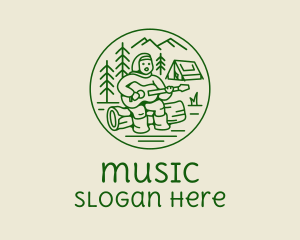 Forest Camp Music Singer  logo design