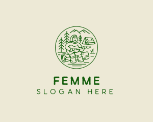 Forest Camp Music Singer  logo design