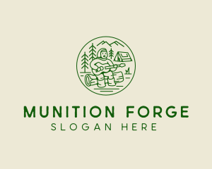 Forest Camp Music Singer  logo design