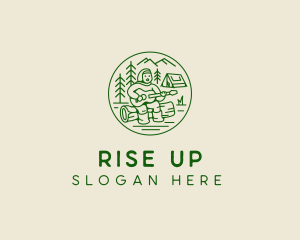 Forest Camp Music Singer  logo design