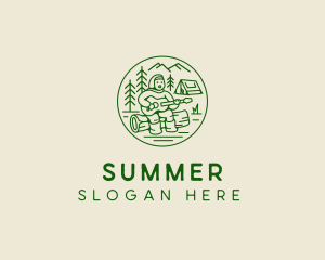 Forest Camp Music Singer  logo design