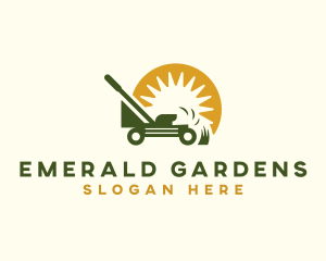 Lawn Mower Yard Maintenance logo design