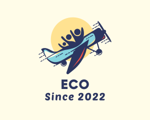 Holiday - Family Traveler Plane logo design