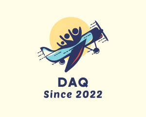 Tourism - Family Traveler Plane logo design