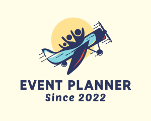 Family Traveler Plane logo design