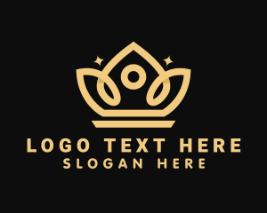 Black And Gold - Gold Yellow Crown logo design