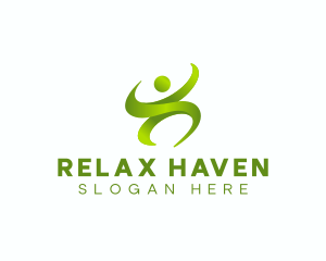 Wellness Yoga Human logo design