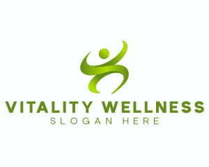 Wellness Yoga Human logo design