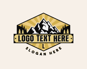 Outdoor - Forest Mountain Hiking logo design