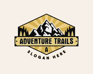 Forest Mountain Hiking logo design