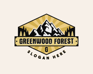 Forest Mountain Hiking logo design