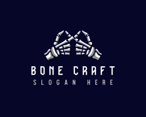 Bones - Skeleton Infinity Hands logo design